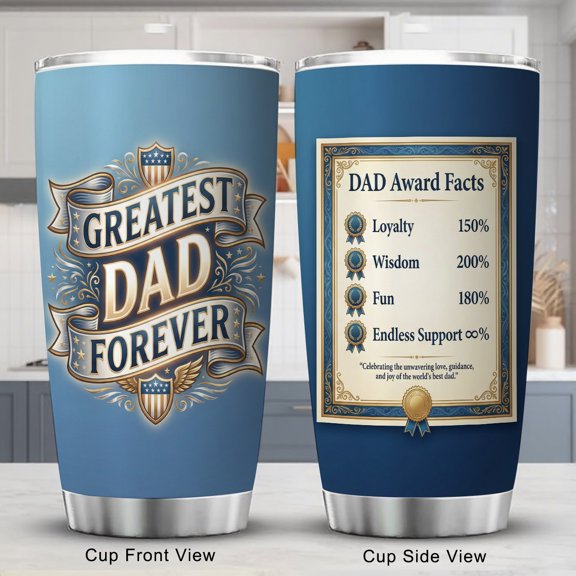Father's Day Gift 20oz Built Tough Tumbler, The Man The Legend Car Cup Holder Mug