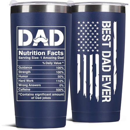 Father''s Day Gift for Dad from Daughter, Son, Kids - 20oz Coffee Mug - Best Bonus Dad Birthday Gifts for Father, Husband - Christmas Ideas Drinking Cup Tumbler, Navy Blue