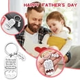 thumbnail image 1 of Father's Day Gift Keychain for Dad from Daughter or Son Personalized Birthday Present for Father Heart Shape Stainless Steel Keyring Family Love Keepsake Home Decor Gift, 1 of 4