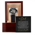 thumbnail image 1 of Father's Day Gift Luxury Openwork Watch - Men's Openwork Watch - Mahogany Gift Box, 1 of 6