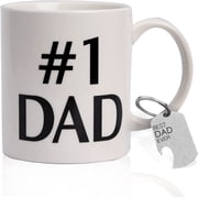 Fathers Day Gift, Number 1 Dad Mug, 11 oz, Funny Novelty Coffee Mug, Birthday Gift for Dad Husband Grandpa, Printed on Both Sides