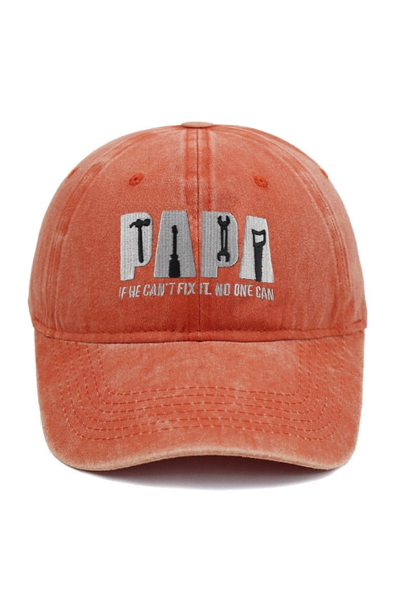 Father's Day Gift Washed Pigment Dyed Baseball Cap Soft Cotton Low Profile Distressed Hat with Embroidery for Adult Men