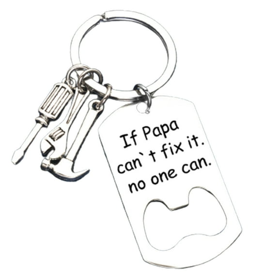 Father's Day Gifts Black Keychain Christmas Gifts for Dad Birthday Father's Day True Color true color