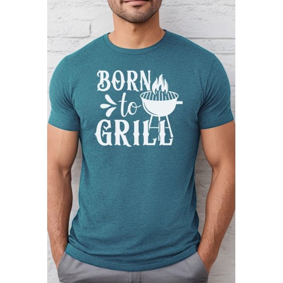 Father's Day Gifts Born to Grill Graphic Tee T-Shirt