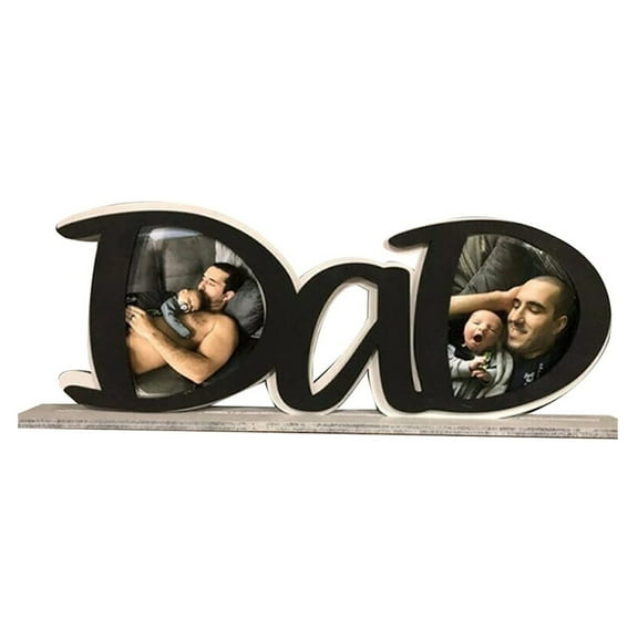 Father's Day Gifts Custom Acrylic Picture Frame DaD Shape Desktop Tabletop to Decor Picture Frames Gifts for Fathers Day Birthday from Son Daughter
