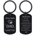 thumbnail image 1 of Father's Day Gifts for Dad from Daughter Son, Dad Birthday Gift Drive Safe Keychain for Him Father Papa Gifts Dad Gift from Daughter Son Father's Day Gift for Husband from Wife, 1 of 7