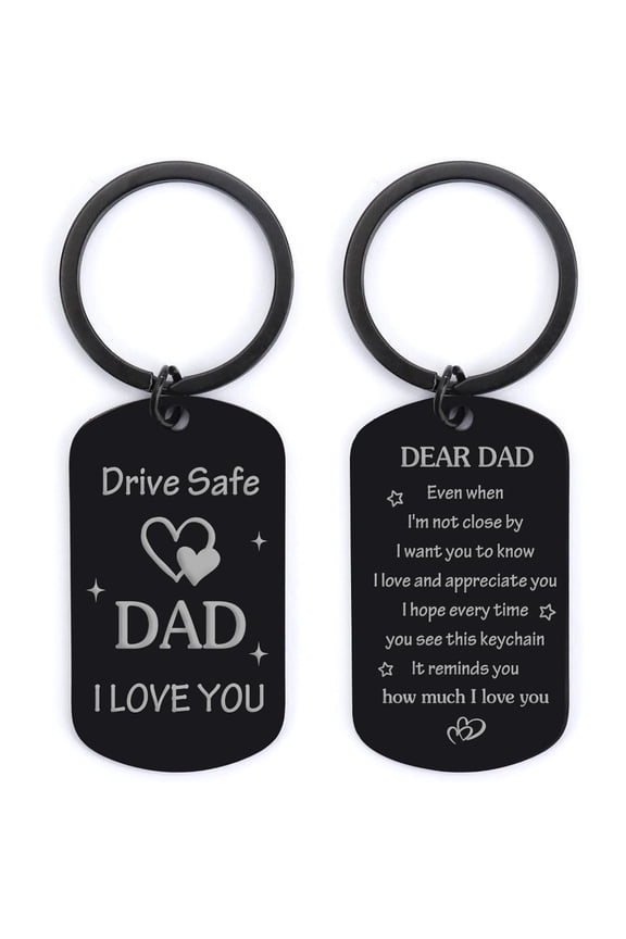Father's Day Gifts for Dad from Daughter Son, Dad Birthday Gift Drive Safe Keychain for Him Father Papa Gifts Dad Gift from Daughter Son Father's Day Gift for Husband from Wife