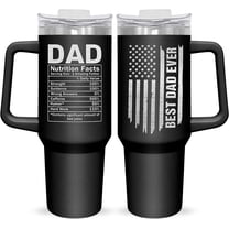Father's Day Gifts for Dad from Daughter Son - Insulated 40 oz Tumbler with Straw and Handle - Fathers Day Birthday Gifts for Dad from Kids, Mens Birthday Gift Ideas