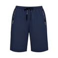 thumbnail image 1 of SBYOJLPB Men's Casual Shorts with Drawstring Elastic Waist and Pockets Solid Color Short Pants, 1 of 2