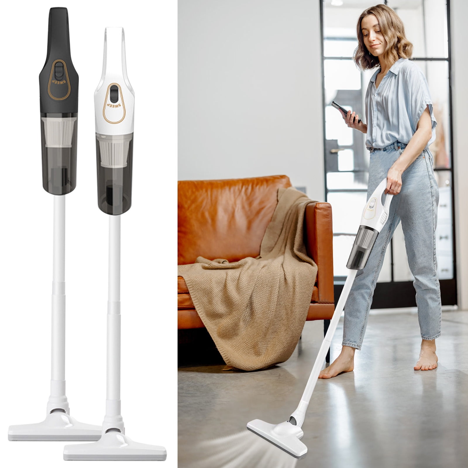 Father's Day Gifts Skegnu Wireless Car Mounted Household Vacuum Cleaner,Two In One Mop/vacuum Cleaner on Clearance
