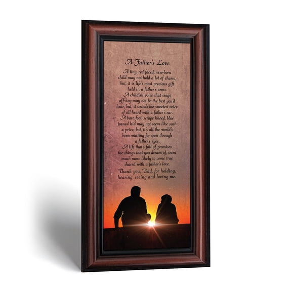 Dad Gifts from Son, Framed Sunset Poem for Father