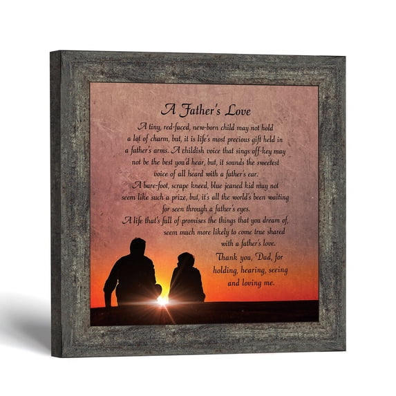 Dad Gifts from Son, Framed Sunset Poem for Father