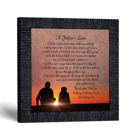 Dad Gifts from Son, Framed Sunset Poem for Father