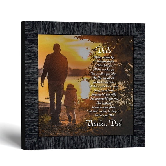 Sentimental Fathers Day Gift Picture Frame, Dad Poem Keepsake