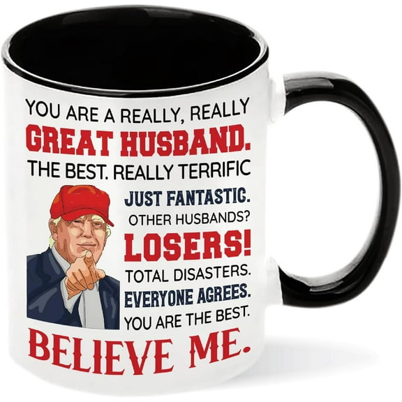 Father's Day Gifts for Husband Gifts from Wife, Wedding Anniversary, Valentines, Funny Gift Idea for Birthday, Christmas, Husband Ceramic Mug 11Oz