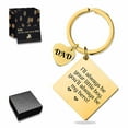 thumbnail image 1 of Father’s Day Gifts from Son Daughter Children Keychain Gifts with Square Tag Keyring Birthday Christmas Gifts for Papa Daddy - Heroes For Boy Gold 02, 1 of 5