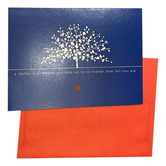 Father's Day Greeting Card - A father is someone you look up to no matter how tall you are - , with tree