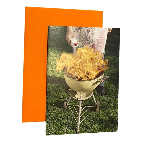 Father's Day Greeting Card - Only Picture - , with Fire