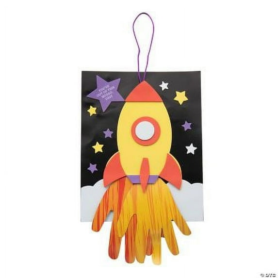 Father’s Day Handprint Rocket Sign Craft Kit - Craft Kits - 12 Pieces
