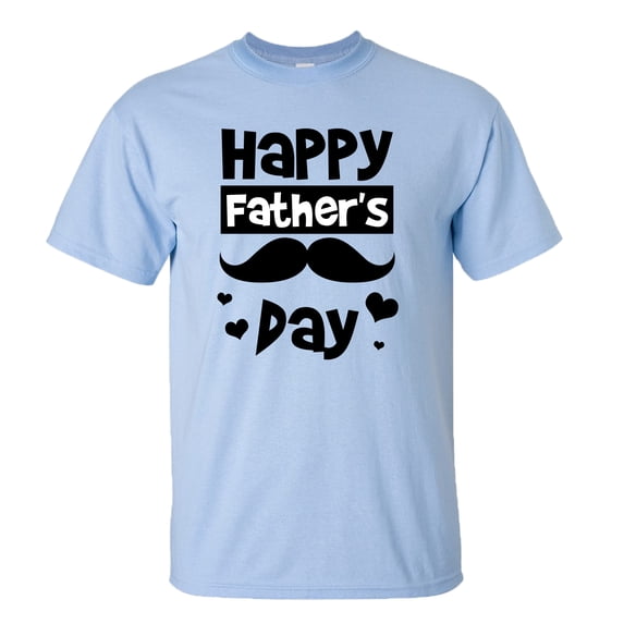 Father's Day Happy Father's Day Short Sleeve T-Shirt-Light Blue-4XL