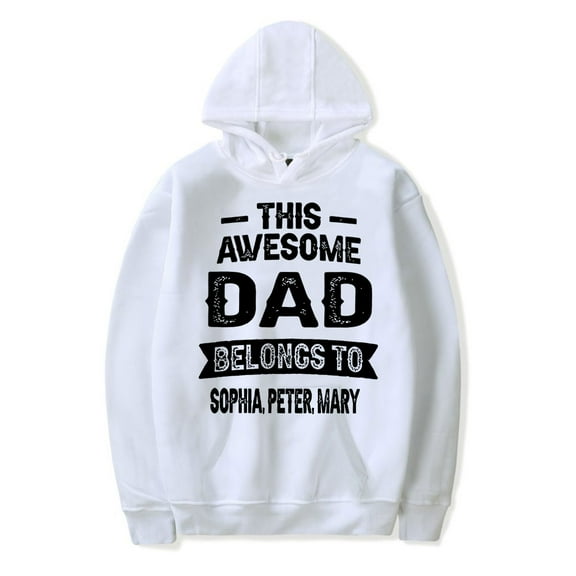 Father's Day Hoodies with popular patterns, men's and women's casual long sleeved hooded sportswear, street wear