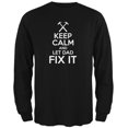 thumbnail image 1 of Father's Day - Keep Calm And Let Dad Fix It Black Adult Long Sleeve T-Shirt - Small, 1 of 1