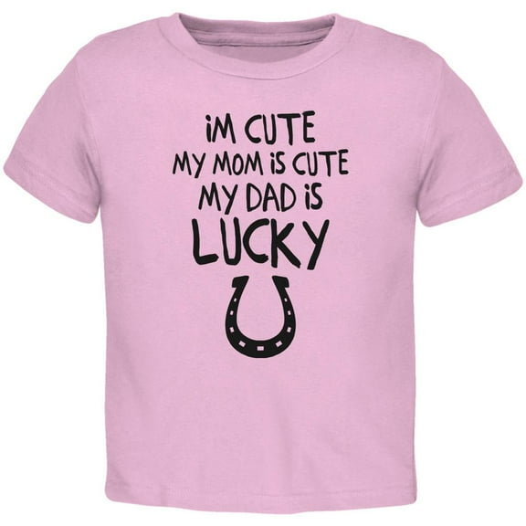 Father's Day - Lucky Dad Light Pink Toddler T-Shirt