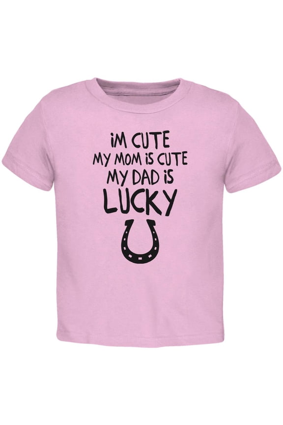 Father's Day - Lucky Dad Light Pink Toddler T-Shirt