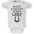 thumbnail image 1 of Father's Day - Lucky Dad White Soft Baby One Piece - 12-18 months, 1 of 1