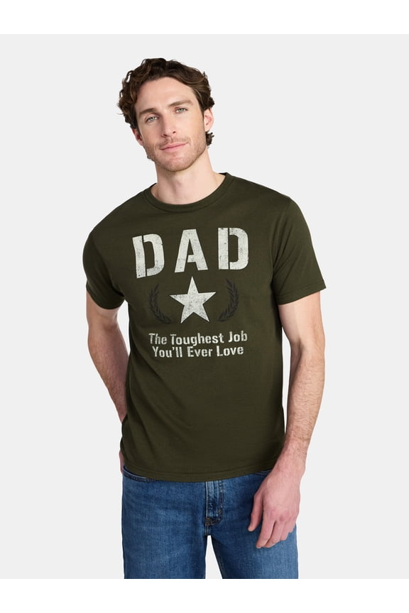 Father's Day Men's Army Ranger Dad Graphic Tee by Way to Celebrate, Sizes XS-5XL