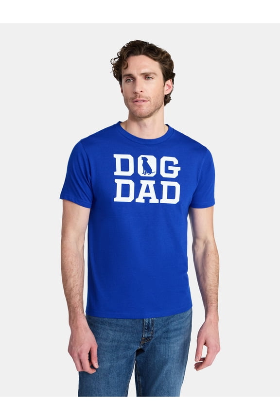 Father's Day Men's Dad Dog Good Boy Graphic Tee by Way to Celebrate, Sizes XS-5XL