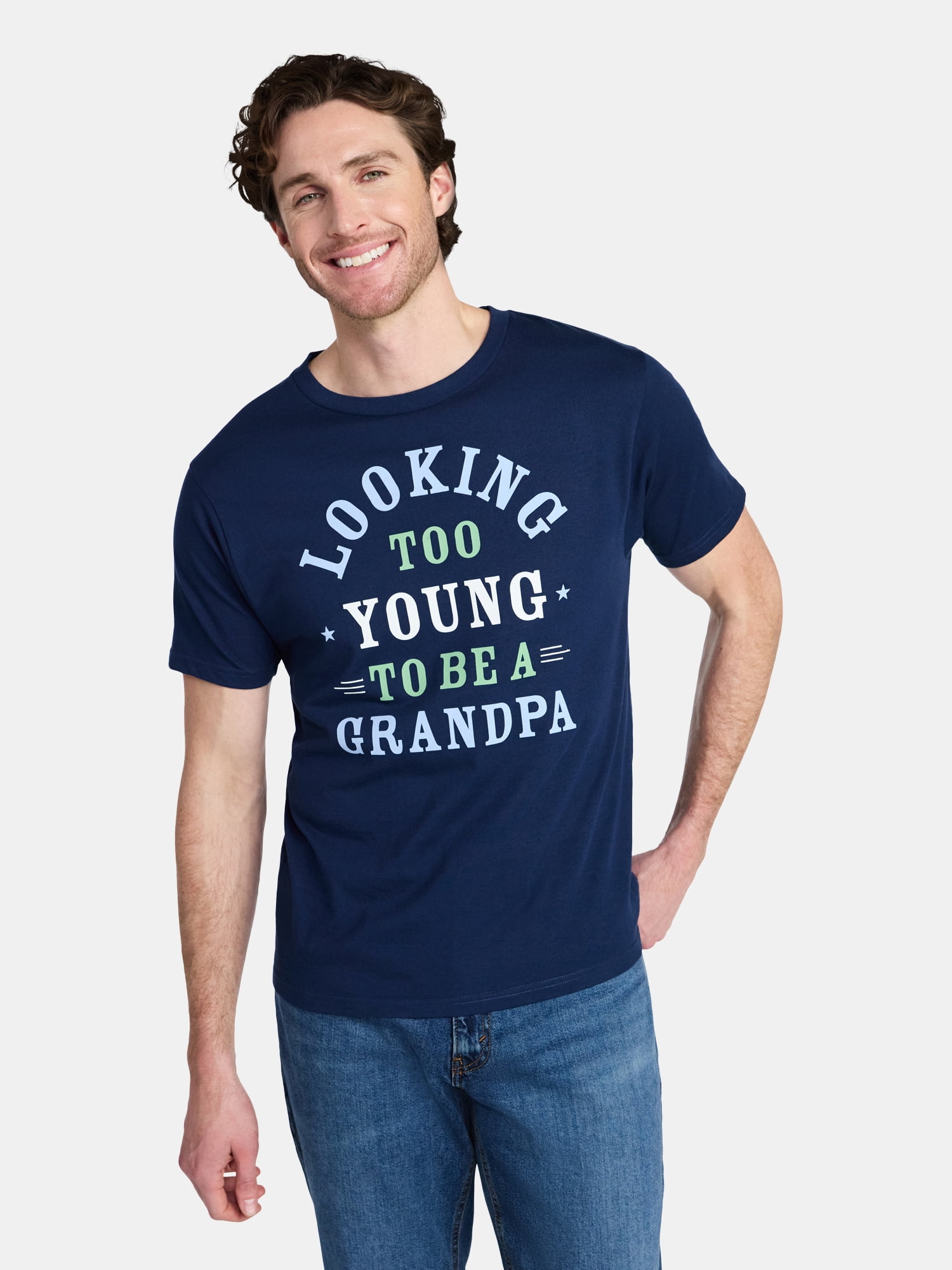 Father's Day Men's Looking Young Graphic Tee by Way to Celebrate, Sizes XS-5XL