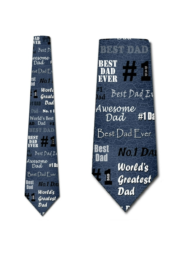 Father's Day Men's Necktie World's Greatest Dad Tie by Three Rooker