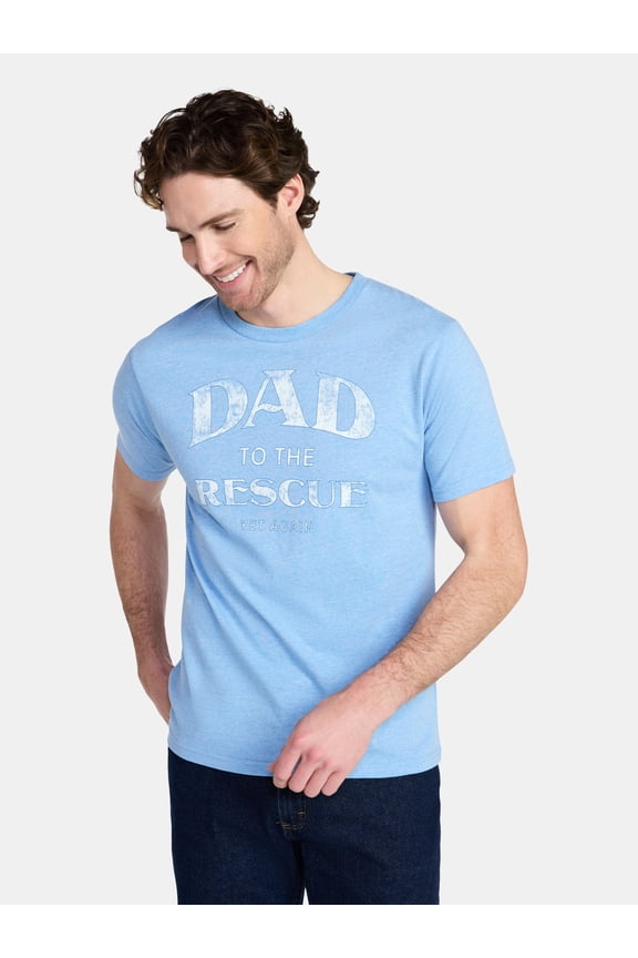 Father's Day Men's Rescue Dad Graphic Tee by Way to Celebrate, Sizes XS-5XL