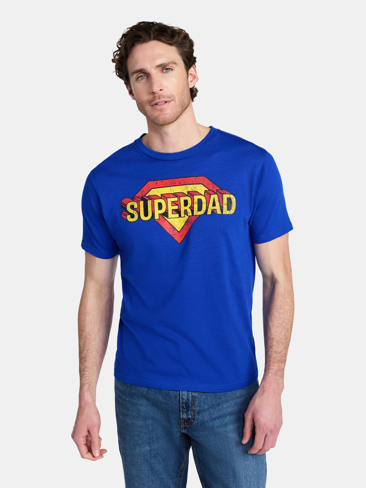 Father's Day Men's Super Dad Sketch Graphic Tee by Way to Celebrate ...