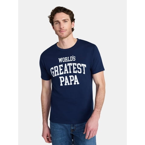 Father's Day Men's Vintage Label Papa Graphic Tee by Way to Celebrate, Sizes XS-5XL