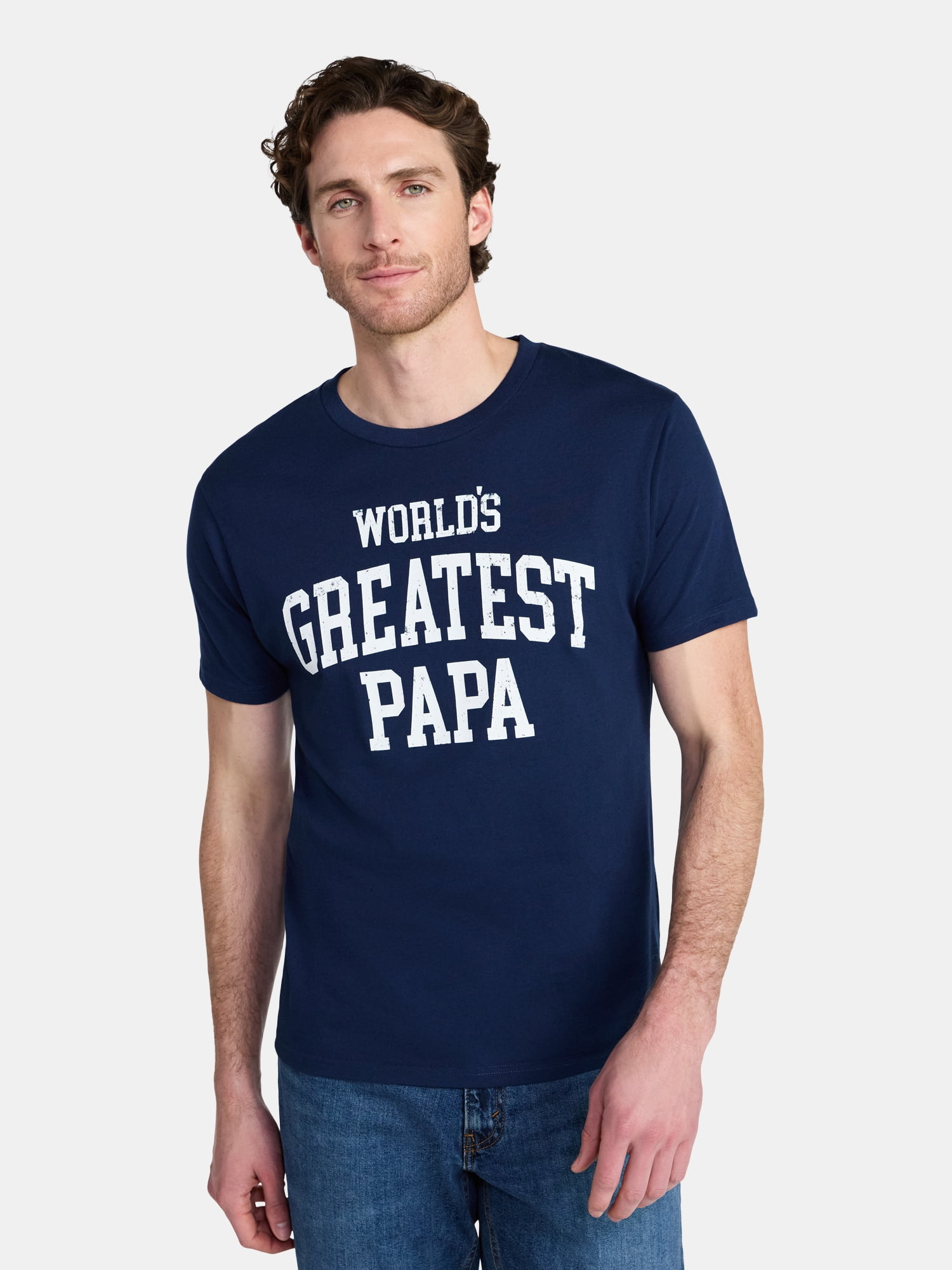 Father's Day Men's Vintage Label Papa Graphic Tee by Way to Celebrate, Sizes XS-5XL