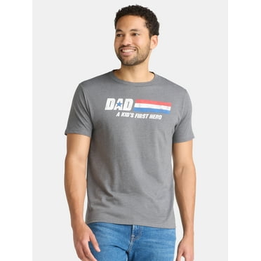 Father's Day Men's and Big Men's A Kid’s First Hero Graphic Tee from Way to Celebrate, Sizes S-3XL