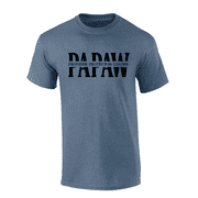 Fathers Day Mens Provider Protector Leader Inspirational Thoughful Heather Indigo Mens Short Sleeve T-Shirt-Papaw-5X-Large