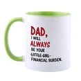 thumbnail image 1 of Father's Day Mug For Dad From Daughter -Dad I Will Always Be Your Little Girl Financial Burden Coffee Mug - Cute Funny Unique Cup Idea Perfect For Birthday, Christmas, Thanksgiving Day, 1 of 2