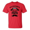 thumbnail image 1 of Father's Day My Favoriet People Call Me Papa Short Sleeve T-Shirt-Red-Medium, 1 of 4