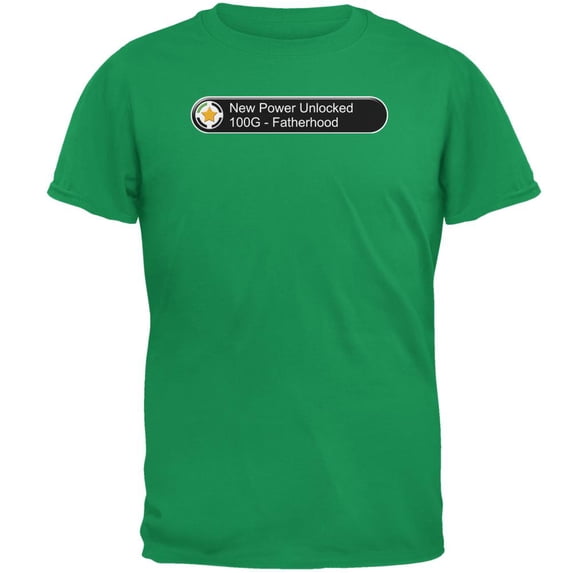 Father's Day New Power Fatherhood Funny Mens T Shirt Irish Green SM