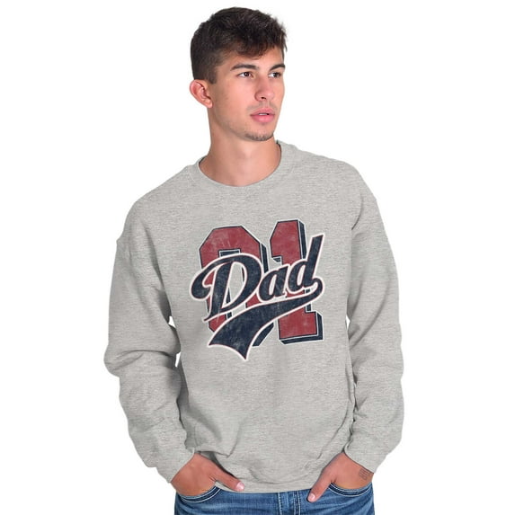 Father's Day No.1 Dad Worlds Greatest Men's Crewneck Sweatshirt Brisco Brands M