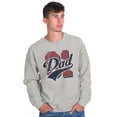 thumbnail image 1 of Father's Day No.1 Dad Worlds Greatest Men's Crewneck Sweatshirt Brisco Brands X, 1 of 6