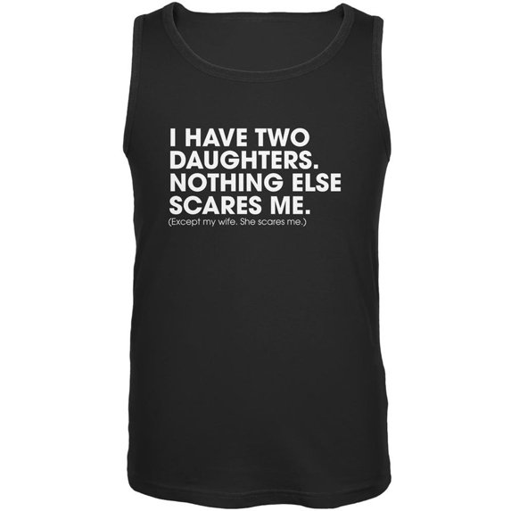 Father's Day Nothing Scares Me Black Adult Tank Top