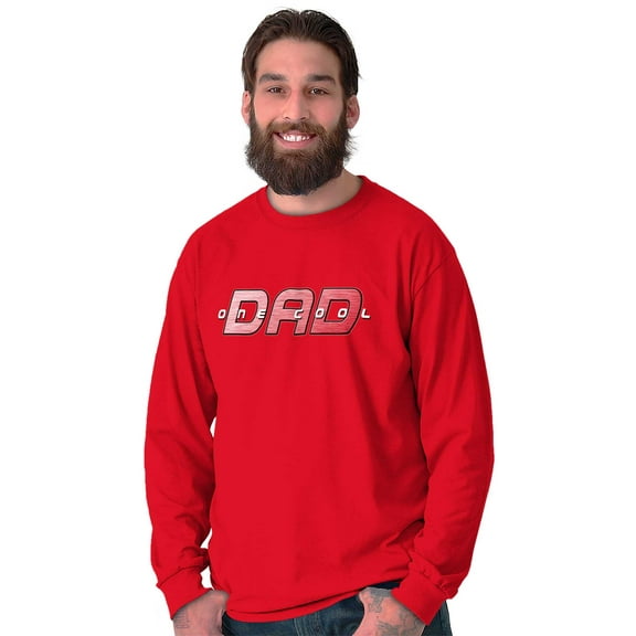 Father's Day One Cool Dad Gift Men's Long Sleeve Tee T Shirt Brisco Brands L