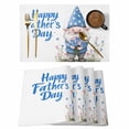 thumbnail image 1 of Father's Day Placemats Set of 6, Dwarf Hold Blue Red Flower Non-Slip Place Mats Washable Table Mats for Kitchen Dining Table Decorations Indoor/Outdoor, 1 of 9