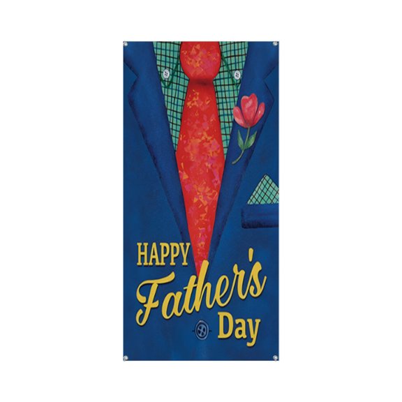 Father's Day Premium Polyester Taffeta Door Banner – Fade-Resistant Versatile Décor for Celebrations & DIY Gifting 35.4*72.8IN/90*185CM