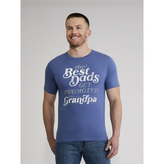 Men's and Big Men's Father's Day Promoted to Grandpa Graphic Tee Shirt from Way to Celebrate, Sizes S-3XL
