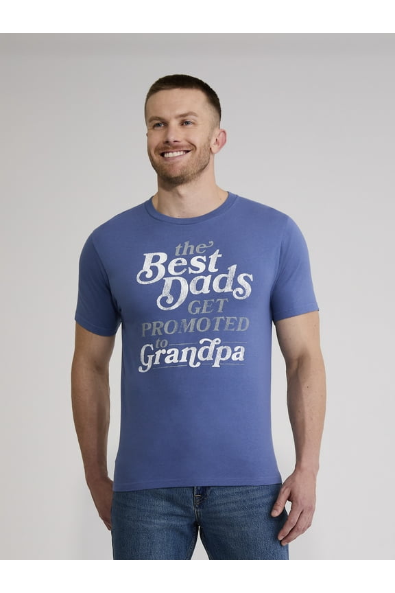 Men's and Big Men's Father's Day Promoted to Grandpa Graphic Tee Shirt from Way to Celebrate, Sizes S-3XL